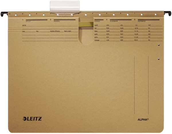LEITZ 1914 Hängehefter ALPHA®, kfm. Heftung, Natron-Karton, naturbraun, 1914-00-00