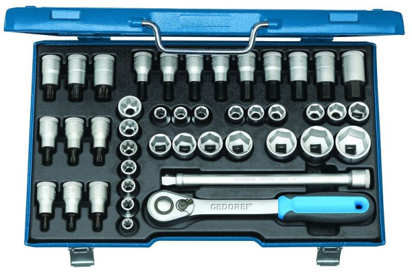 GEDORE Steckschlüssel-Satz 1/2", 42-teilig, 42,5 x 27,7 x 5,5 cm, 2546000