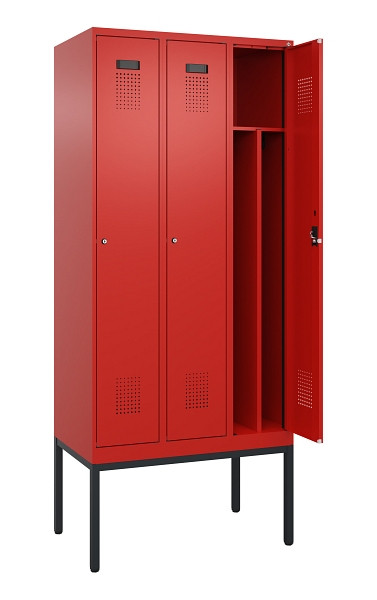 C+P Spind Evolo PLUS, Gestell, 3 Abteile, 2120x900x500mm, 3020/3020, Verschluss Zylinderschloss, 0490307-30F S10052