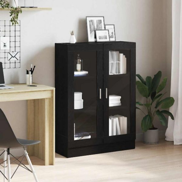 vidaXL Bücherschrank Schwarz Eichen-Optik 82,5x30,5x115 cm, 862021