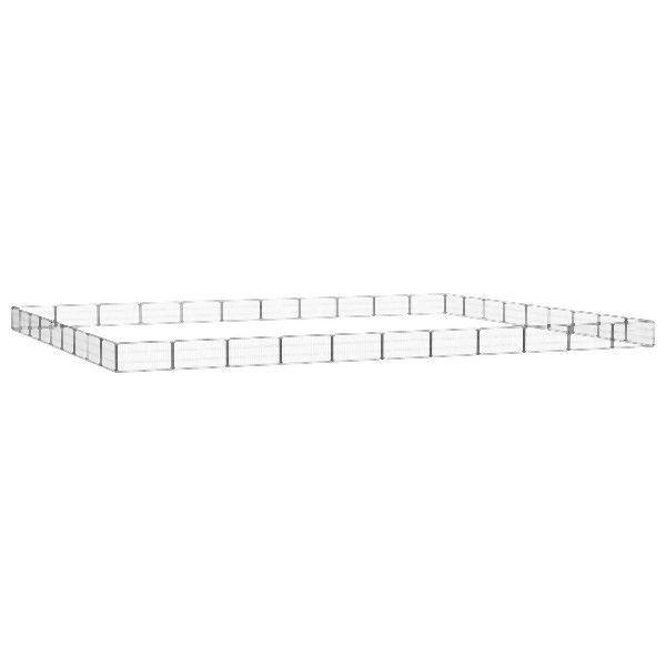 vidaXL 40-tlg. Hundelaufstall Schwarz 100x50cm Stahl Pulverbeschichtet, 3115975