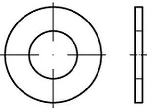 Scheiben, gestanzt ART 88100 Art. 1 Stahl 11,5 x 23 x 1,5 VE=S (200 Stück)