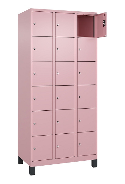C+P Schließfachschrank Evolo PLUS, mit Füßen, 18 Fächer, 1950x900x500mm, 3015/3, 049010-306 S10024