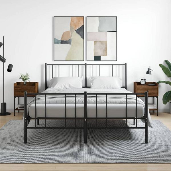 vidaXL Nachttische 2 Stück Braun Eichen-Optik 40,5x31x60 Holzwerkstoff, 825902