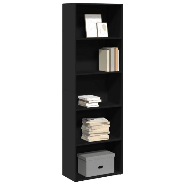 vidaXL Bücherregal Schwarz 60x30x189 cm Holzwerkstoff, 857918