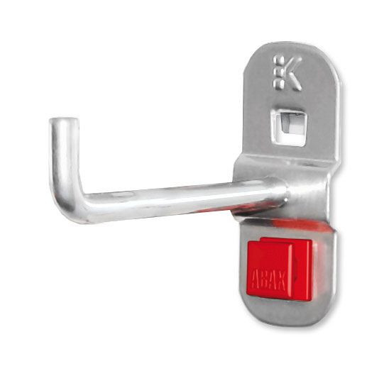 Kappes RasterPlan/ABAX Werkzeughalter alufarben, L 75 mm, mit senkrechtem Hakenende, Ø 6 mm, 3340.00.5701