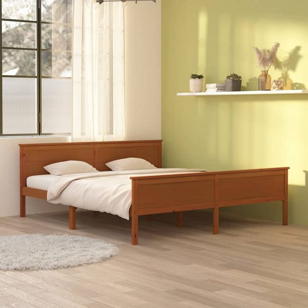 vidaXL Massivholzbett Honigbraun Kiefernholz 180x200 cm, 322193