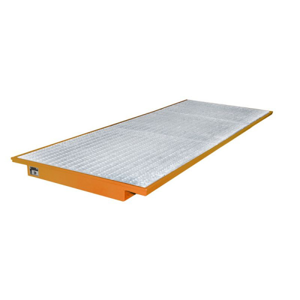 STEIN HGS Einhängewanne EHW, 3mm Stahlblech, verzinktes Gitterrost, 264 Liter, RAL 2000 gelborange, Gesamthöhe 115 mm, lackiert, 79201.0025