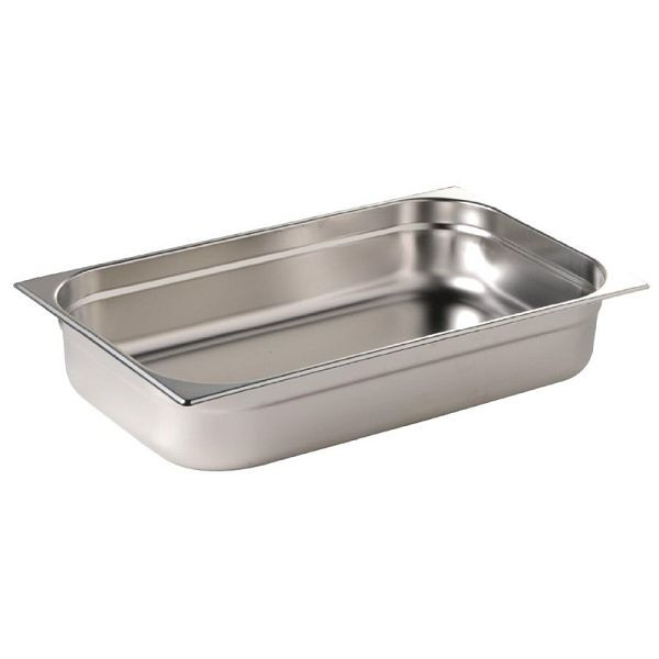 Vogue GN-Behälter Edelstahl 6,5cm GN1/1, Gastronormgrößen für maximale Kapazität, K903