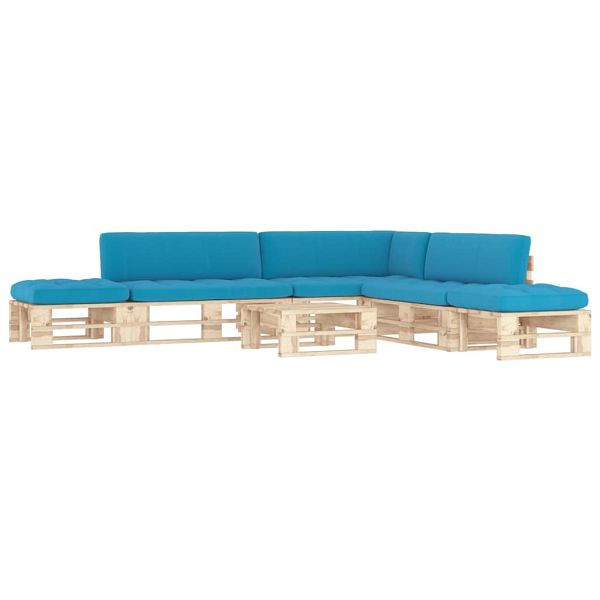vidaXL 6-teilig Paletten-Lounge-Set mit Kissen Imprägniertes Kiefernholz, 3066893