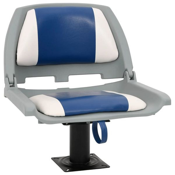 vidaXL 2-teilig Bootssitz-Set Klappbar Blau und Weiß 48x51x41 cm, 3284278