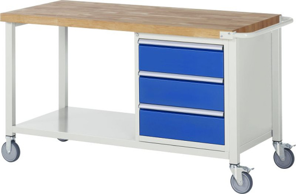 RAU Fahrbare Werkbank 8000 - Modell 8157, B1500 x T700 x H880 mm, 15-8157A6-157B4S.11