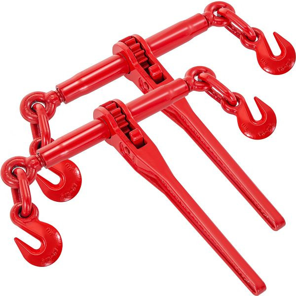 VEVOR 3/8" – 1/2" Ratschenbinder, 9.215 lbs, sichere Arbeitslast, G70-Haken und einstellbare Länge, für Ketten der Güteklasse 70–80, SZGL2P38-12JL0001V0