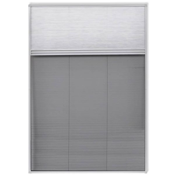 vidaXL Plisse Insektenschutzfenster mit Jalousie Aluminium 160×80 cm, 141131