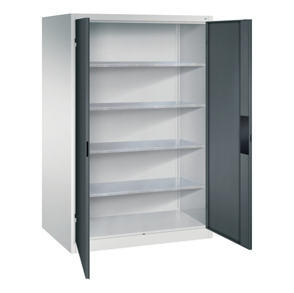 C+P Flügeltürenschrank Acurado, H1950xB1200xT800mm, 7035/7016, Traglast 110 kg, 8934-052 S10171