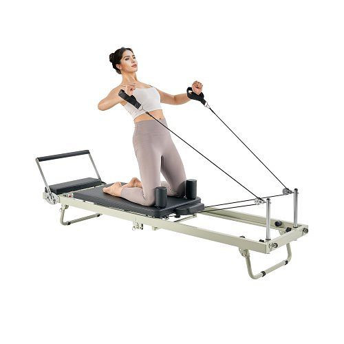 VEVOR faltbarer Pilates Reformer für Heim-Fitnessstudio, mit doppeltem Widerstand – Feder & Kordel, bis 181,44 kg, PLTHXCTKZDJJSXVPSV0