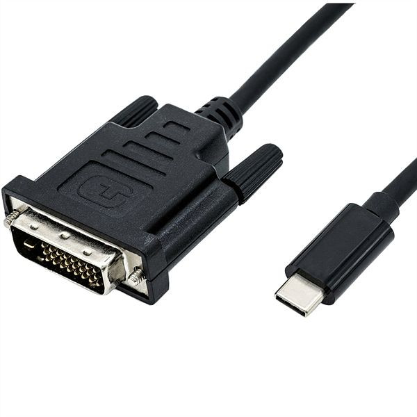 ROLINE USB Typ C - DVI Adapterkabel, ST/ST, 1 m, 11.04.5830