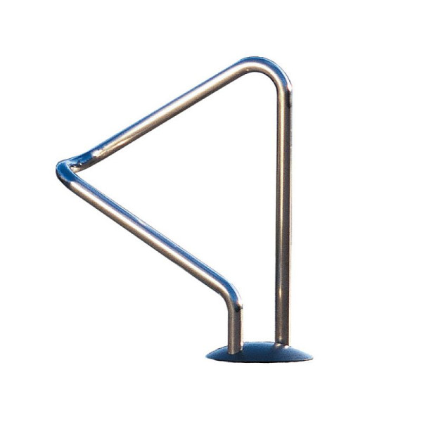 Stein HGS Einzelparker/Fahrradständer -Achill-, RAL 9005 tiefschwarz, verzinkt und beschichtet, mit Abdeckplatte, RAL 7035 lichtgrau, verzinkt und beschichtet, 25429-08