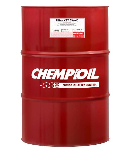 CHEMPIOIL Motorenöl für PKW und Kleintransporter 9701 Ultra XTT 5W-40, VE: 208 l, CH9701-DR