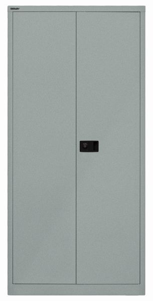 Bisley Flügeltürenschrank Universal, 4 Fachböden, 5 OH, silber, E782A04355