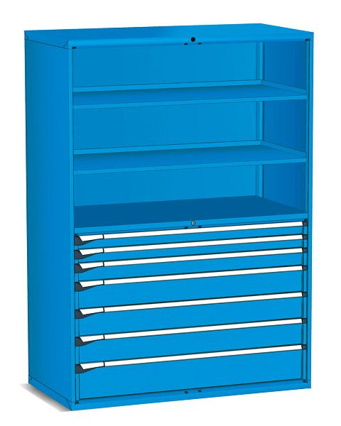 Fami Master Schubladenschrank KEY COMFORT C0, 78x36 Einheiten, mit 7 Schubladen, B 1428 mm T 726 mm H 2000 mm, anthrazitgrau RAL7016, M73A200C010FT39