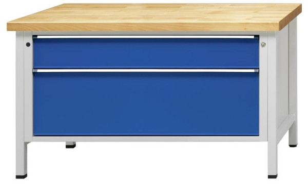 ANKE Werkbänke Kastenwerkbank, Modell 15 VX, 1500 x 800 x 900 mm, RAL 7035/5010, ZBP 50 mm, 330.215