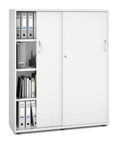 Deskin Schiebetürenschrank MULTI MODUL-PRO, Dekor weiß, B 1200 x H 1500 x T 420 mm, 352225