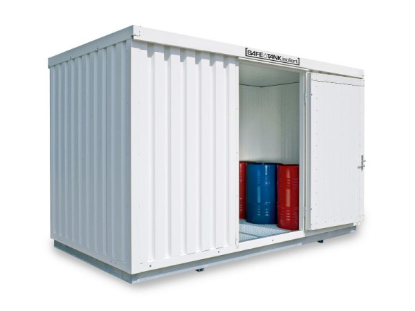 SÄBU SAFE Tank STI 1350, isoliert, montiert, Kunststoffbeschichtet RAL 9002, 4.050 x 2.170 x 2.520 mm, F8850890101