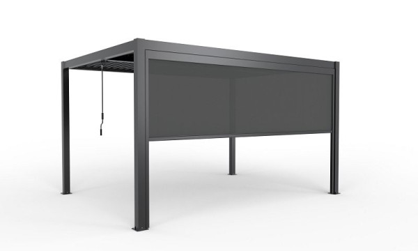 Ximax Aluminium Pergola Seitenmarkise Elektrisch 400 cm Dunkelgrau, 81027