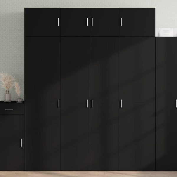 vidaXL Highboard Schwarz 80x42,5x185 cm Holzwerkstoff, 3281435