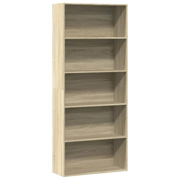 vidaXL Bücherregal Sonoma-Eiche 80x30x189 cm Holzwerkstoff, 3314671