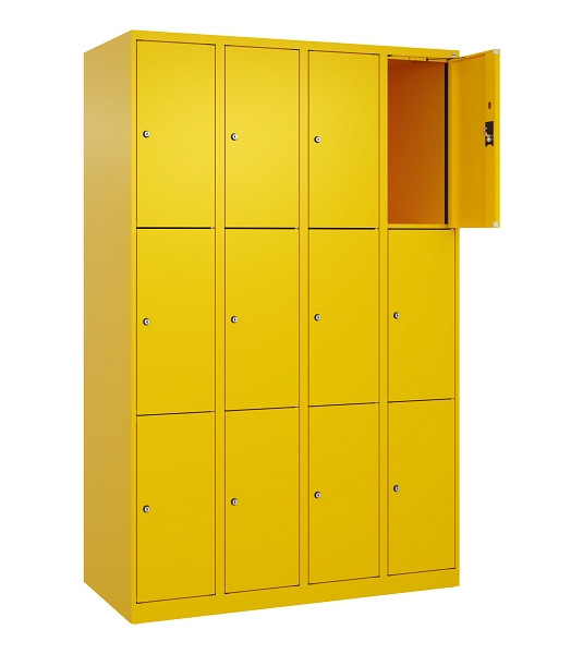 C+P Schließfachschrank Evolo PLUS, 12 Fächer, 1850x1200x500mm, 1023/1023, Abteile 4, Abteilbreite 300 mm, 049000-403 S10022