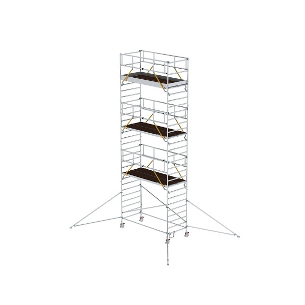 Munk Günzburger Steigtechnik Rollgerüst SG 1,35 x 3,0 m mit Ausleger & Doppel-Plattform Plattformhöhe 7,55 m, 169739