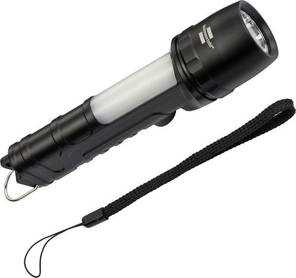 Brennenstuhl LuxPremium LED-Taschenlampe THL 300 / COB Taschenlampe mit Seitenlicht (max. 30h Leuchtdauer, 8 Modi, 360+240 lm, IP54), 1178690