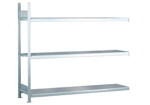 Schulte Weitspannregal mit Stahlböden, Anbaufeld, 3 Lagerebenen, Fachbreite 1500 mm, 1506 x 536 x 2000 mm, 278867