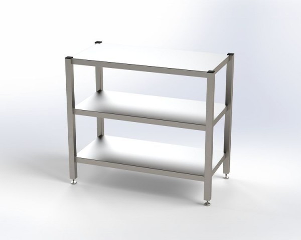 KEK Reinraumregal mit glatten Böden, BxTxH: 1000 x 600 x 900 mm, 5372265100