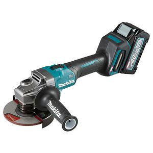 Makita Akku-Winkelschleifer 40 V max. / 4,0 Ah, 2 Akkus + Ladegerät im MAKPAC, GA008GM201