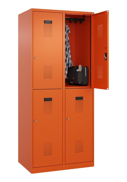 C+P Doppelstöckiger Spind Evolo PLUS, 4 Fächer, 1850x800x500mm, 2004/2004, Zylinderschloss, 049300-22 S10050