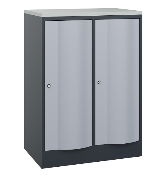 C+P Garderobenschrank Resisto, H1077xB772xT540mm, 7016/9006, 8271-272 S10131