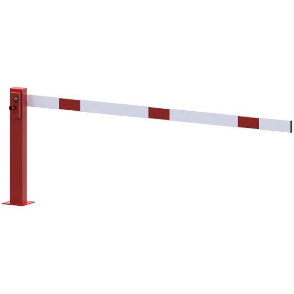 Stein HGS Kompakte Handschranke ohne Auflagepfosten, Dreikantverschluss, rot / weiß, 2500 mm, 63698.0013