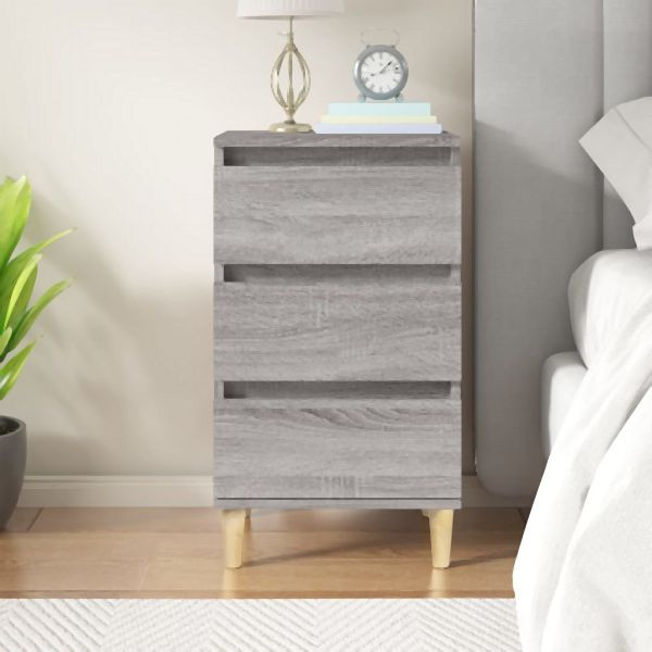 vidaXL Nachttisch Grau Sonoma 40x35x70 cm Holzwerkstoff, 819666