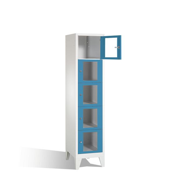 C+P Schließfachschrank Classic, H1850xB420xT500mm, Farbe: Lichtgrau / Lichtblau, 8010A125 S10003