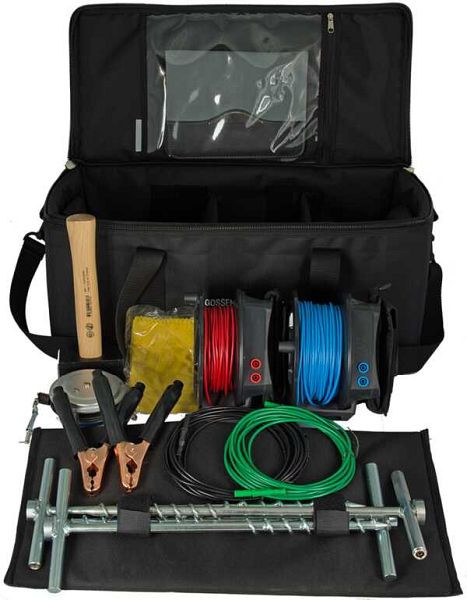 Gossen Metrawatt Messzubehörset für Erdungsmessungen inklusive Rollenmaßband in strapazierfähiger Outdoor-Tragtasche, Z592Z