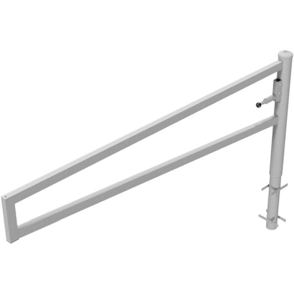 Stein HGS Wegesperre 360° drehbar, 2500 mm / ohne Farbe, vorgerüstet für Vorhangschloss, zum Einbetonieren, 4013.25v