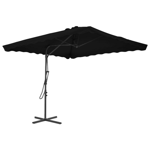 vidaXL Sonnenschirm mit Stahlmast Schwarz 250x250x230 cm, 312516