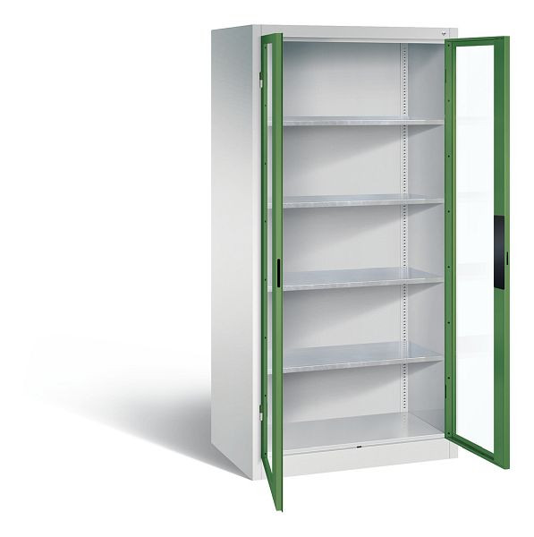 C+P Werkzeugschrank Acurado, H1950xB930xT600mm, Farbe: Lichtgrau / Resedagrün, Muldengriff, 8922-055 S10129