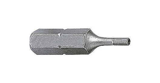 Kraftwerk 1/4" Bit für Innensechskant-Schrauben Zollmaße 25mm 5/32" mit Bohrung an der Spitze, 5 Stück, 2683-5