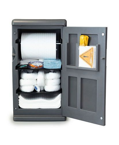 DENSORB Mobiles Notfallset, Bindemittel im grauen Caddy Medium, Öl, 294121