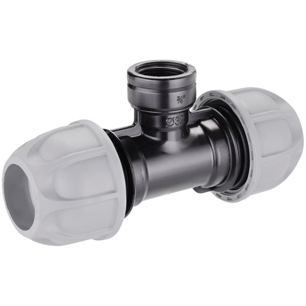 Claber T-Stück-Klemmverbinder 1" (32 mm) mit 3/4" IG, VE: 5 Stück, CL904160000