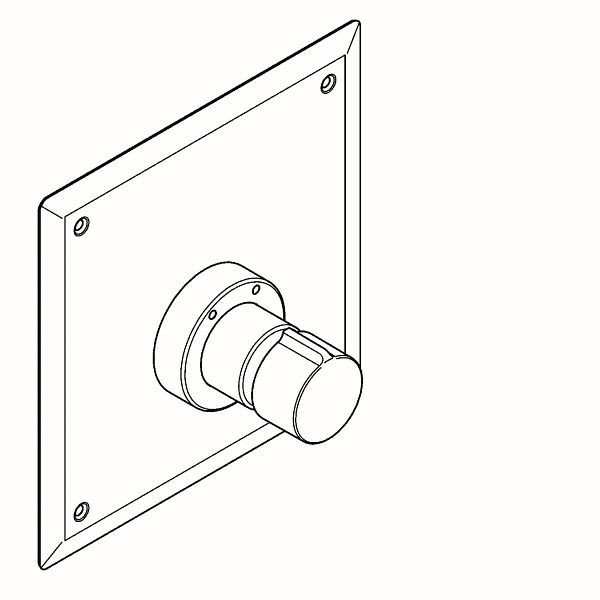 KWC Duscharmatur, F5, hydraulisch, Mischer, Unterputz, zur Umrüstung RoMix 97, 2030051214